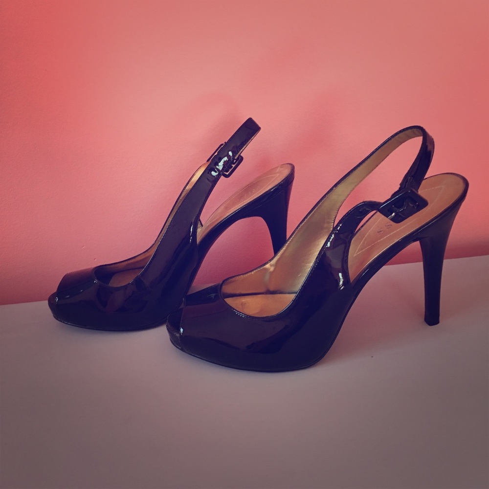 Guess strappy platforms